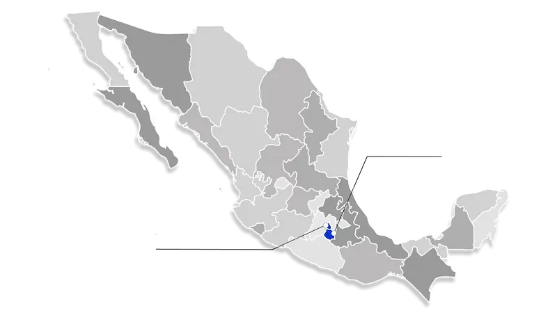 Mapa de sucursales y cobertura de Código Mexa, Agencia de Marketing en CDMX y Morelos